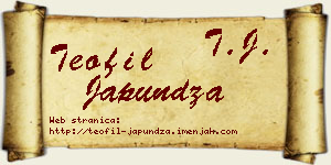 Teofil Japundža vizit kartica